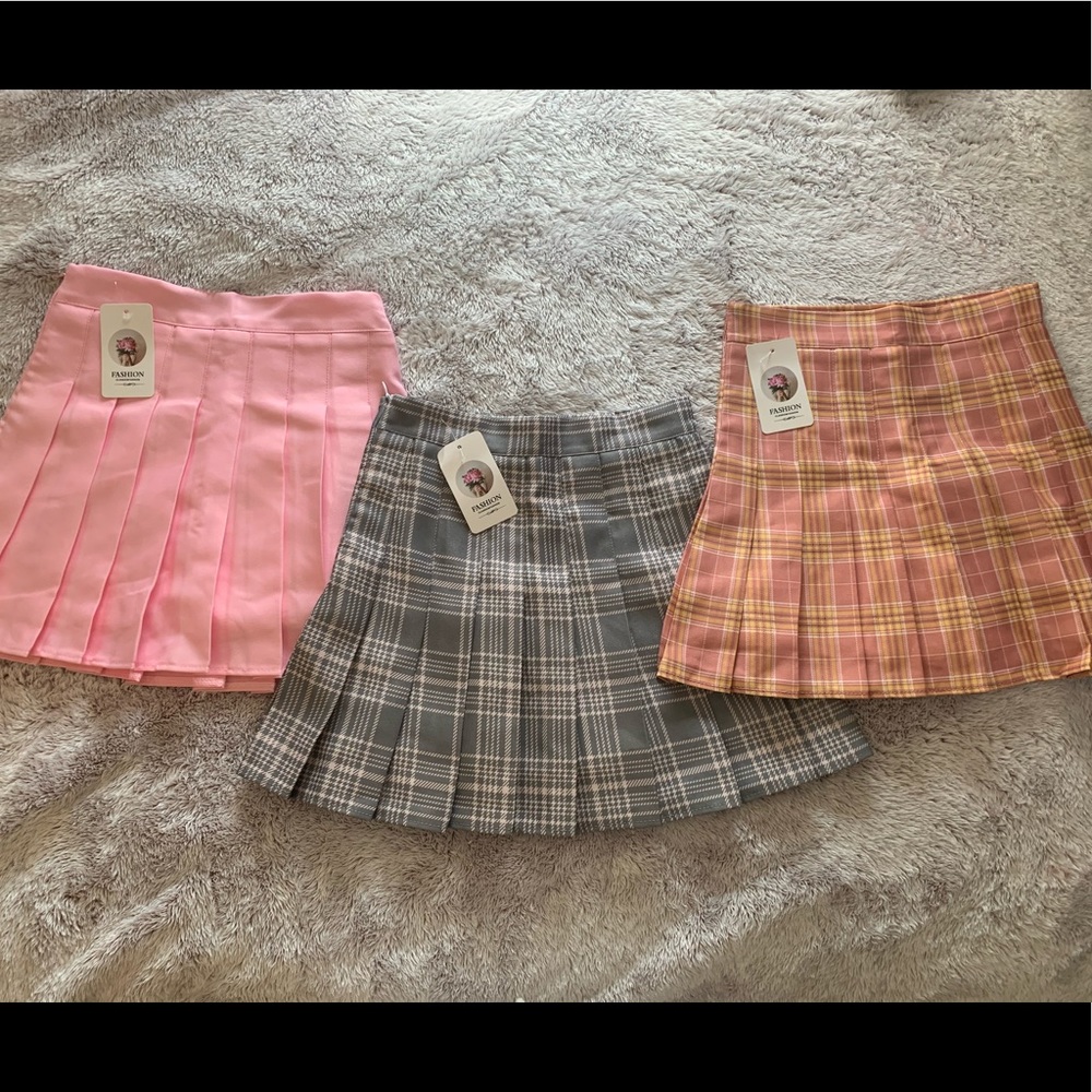 Set of 3 Mini Pleated Skirts